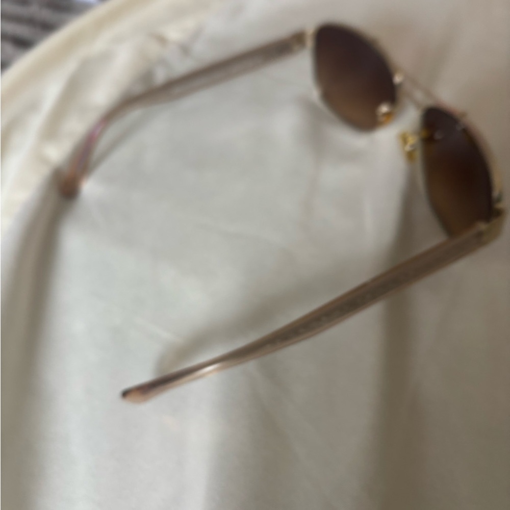Coach Gold Frame Sunglasses with Brown Lenses - Picture 2 of 3